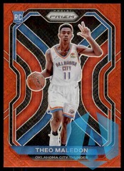 2020-21 Panini Prizm Basketball THEO MALEDON RC #289 Ruby Red Wave Thunder